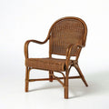 Rattan-Armlehnstuhl Braun, 60 × 65 × 95 cm